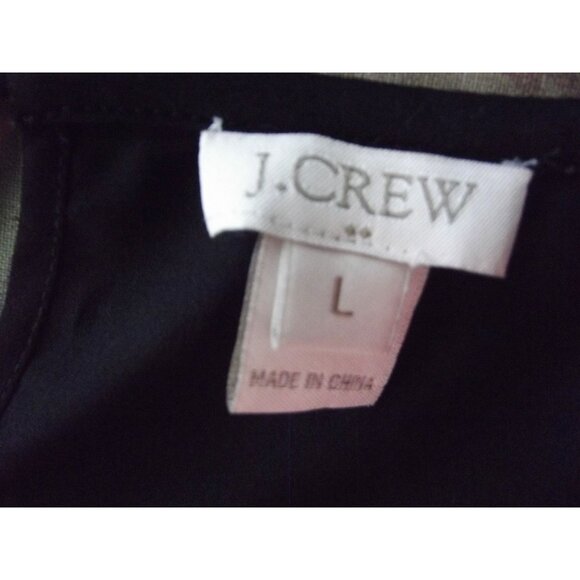 J. Crew Faux Leather Tee Womens Size L Black Short Sleeve Top pocket - Picture 4 of 14